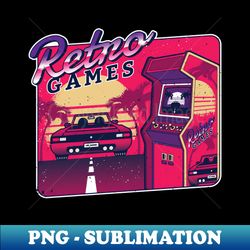 Retro gaming arcade - Creative Sublimation PNG Download - Instantly Transform Your Sublimation Projects