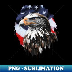 American Flag and The Bald Eagle - Decorative Sublimation PNG File - Transform Your Sublimation Creations