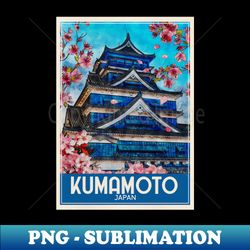 Kumamoto Japan Travel Art - Unique Sublimation PNG Download - Add a Festive Touch to Every Day