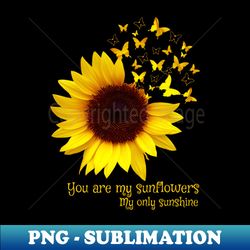 Sunflower Butterfly - Vintage Sublimation PNG Download - Add a Festive Touch to Every Day
