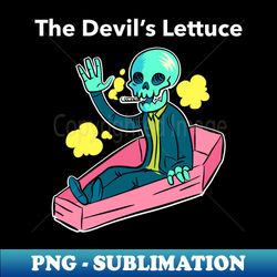 Marijuana aka the devils lettuce - PNG Transparent Digital Download File for Sublimation - Enhance Your Apparel with Stunning Detail