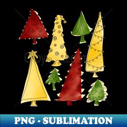 Christmas Trees For The Holidays - Artistic Sublimation Digital File - Boost Your Success with this Inspirational PNG Download
