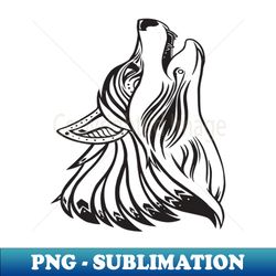 Great cute craying Wolf - PNG Transparent Digital Download File for Sublimation - Fashionable and Fearless