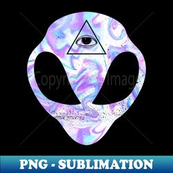 Illuminati Alien All Seeing Eye Conspiracy Theory - Modern Sublimation PNG File - Vibrant and Eye-Catching Typography