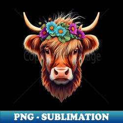Funny Highland Cow Lovers - Vintage Sublimation PNG Download - Unleash Your Creativity