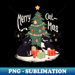 merry cat-mas christmas cats gift - exclusive png sublimation download - perfect for personalization
