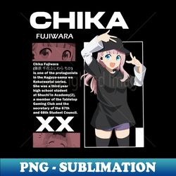 Chika Fujiwara - Kaguya-sama wa Kokurasetai - Special Edition Sublimation PNG File - Spice Up Your Sublimation Projects