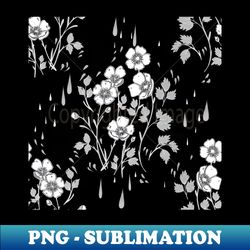 Neon White Flower Pattern - Aesthetic Sublimation Digital File - Bring Your Designs to Life