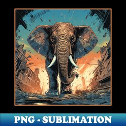 Mad Elephant - Sublimation-Ready PNG File - Revolutionize Your Designs