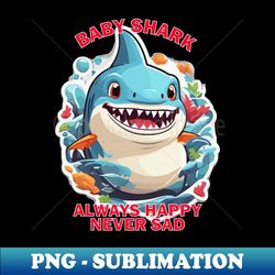 Baby shark -  Always happy never sad - High-Resolution PNG Sublimation File - Perfect for Personalization