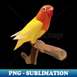 Lovebird Lowpoly Art - Elegant Sublimation PNG Download - Boost Your Success with this Inspirational PNG Download