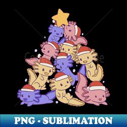 axolotls christmas tree i - premium sublimation digital download - stunning sublimation graphics