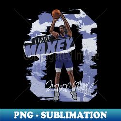 Tyrese Maxey Philadelphia Rough - Instant PNG Sublimation Download - Perfect for Sublimation Art