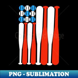 baseball lovers american flag design - elegant sublimation png download - revolutionize your designs