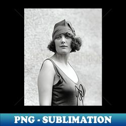 bathing beauty portrait 1922 vintage photo - sublimation-ready png file - vibrant and eye-catching typography