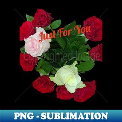 Roses in red - Vintage Sublimation PNG Download - Bold & Eye-catching