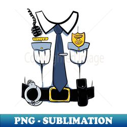 Funny Halloween Police Uniform Cartoon Police Officer Costume - Instant Sublimation Digital Download - Spice Up Your Sublimation Projects