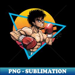 retro kamogawa boxing gym art character - sublimation-ready png file - perfect for personalization