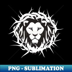 Lion of Judah Crown of Thorns Christian Design - PNG Transparent Digital Download File for Sublimation - Boost Your Success with this Inspirational PNG Download