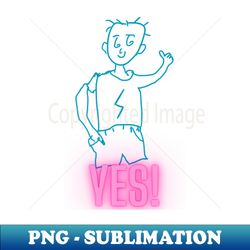 Yes Man Funny T-Shirt Funny Tee Badly Drawn Bad Drawing - Aesthetic Sublimation Digital File - Capture Imagination with Every Detail