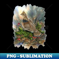 Ruffed Grouse - PNG Transparent Digital Download File for Sublimation - Unlock Vibrant Sublimation Designs