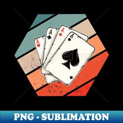 Playing Cards Vintage for Bridge Player - PNG Transparent Sublimation Design - Perfect for Sublimation Art
