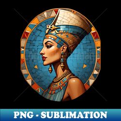 Queen Nefertiti Ancient Egypt - Decorative Sublimation PNG File - Capture Imagination with Every Detail