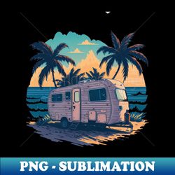 Coastal Wanderlust Retro Retreat Amidst Woven Paradise - Vintage Sublimation PNG Download - Instantly Transform Your Sublimation Projects