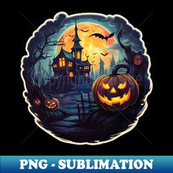 Scary  Halloween Cottage - Trendy Sublimation Digital Download - Capture Imagination with Every Detail