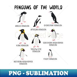 Cute Penguin of the World - Funny Animals Penguin Lover Gift - Vintage Sublimation PNG Download - Revolutionize Your Designs