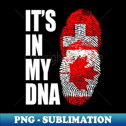 Switzerland And Canadian Mix DNA Heritage - PNG Transparent Sublimation Design - Perfect for Sublimation Art