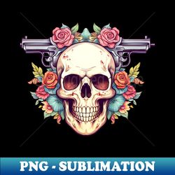 skull with guns - Stylish Sublimation Digital Download - Perfect for Personalization