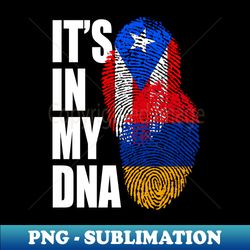Armenian And Puerto Rican Mix DNA Flag Heritage Gift - PNG Transparent Digital Download File for Sublimation - Defying the Norms