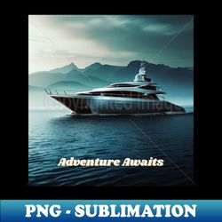 A yacht at sea - PNG Transparent Sublimation Design - Perfect for Sublimation Art