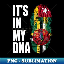 Togolese And Dominica Mix Heritage DNA Flag - Creative Sublimation PNG Download - Unleash Your Creativity