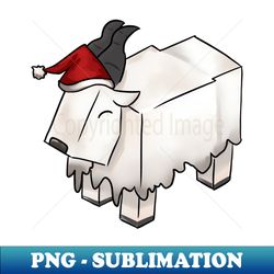 Christmas Minecraft goat - Special Edition Sublimation PNG File - Vibrant and Eye-Catching Typography