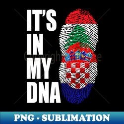 Lebanese And Croatian Mix Heritage DNA Flag - PNG Sublimation Digital Download - Enhance Your Apparel with Stunning Detail