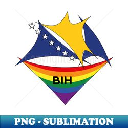 Bosnia and Herzegovina  pride flag - Vintage Sublimation PNG Download - Perfect for Sublimation Mastery