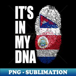 Costa Rican And Nepalese Mix DNA Flag Heritage - Vintage Sublimation PNG Download - Add a Festive Touch to Every Day