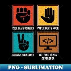 Nothing Beats Developer - Cool Programmer Builder Publisher - Decorative Sublimation PNG File - Perfect for Creative Projects