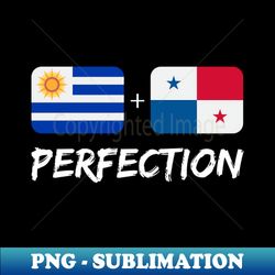 Uruguayan Plus Panamanian Perfection Mix Flag Heritage Gift - Retro PNG Sublimation Digital Download - Unleash Your Inner Rebellion