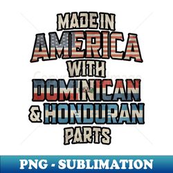 Dominican And Honduran Made In America Mix Heritage Vintage - PNG Sublimation Digital Download - Create with Confidence