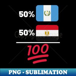 Egyptian Plus Guatemalan Mix Flag Heritage - High-Resolution PNG Sublimation File - Unlock Vibrant Sublimation Designs