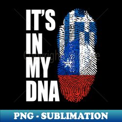 Greek And Chilean Mix Heritage DNA Flag - Elegant Sublimation PNG Download - Defying the Norms