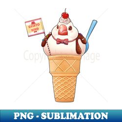 Java Finch Ice Cream Cone - Modern Sublimation PNG File - Capture Imagination with Every Detail