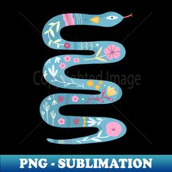 Floral Snake - Instant Sublimation Digital Download - Unlock Vibrant Sublimation Designs