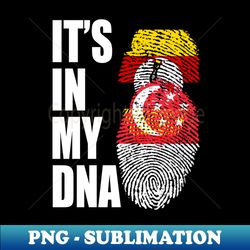 Ugandan And Singaporean Mix Heritage DNA Flag - Instant Sublimation Digital Download - Vibrant and Eye-Catching Typography
