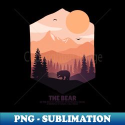 bear - decorative sublimation png file - bold & eye-catching