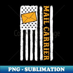 american flag mail carrier - patriotic mailman postman - artistic sublimation digital file - defying the norms