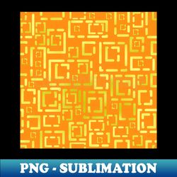 Deco Gold Blocks on Orange 5748 - Digital Sublimation Download File - Perfect for Personalization